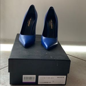 Saint Laurent High Heel Courts Royal Blue